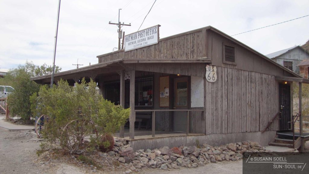 Holzhaus, in dem die Poststelle von Oatman untergebracht ist